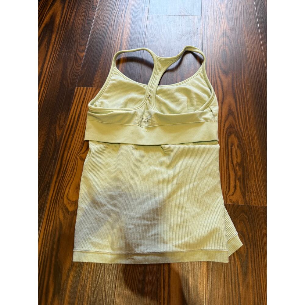 Athleta Ribbed Racerback Tank with Built In Shelf Bra Size L - Picture 4 of 6